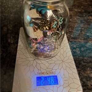 Mystery Jewelry Lot in Jar 2.4 Lbs Mixed Wear Repair Craft Vintage Modern